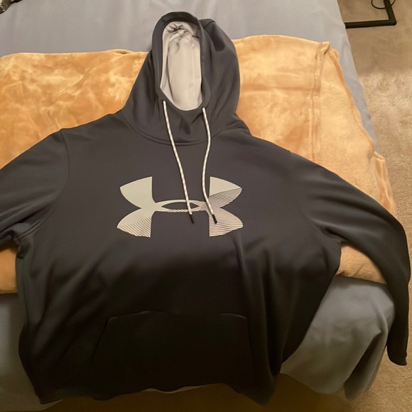 Gray under armour jacket w/ hoodie - Picture 1 of 3